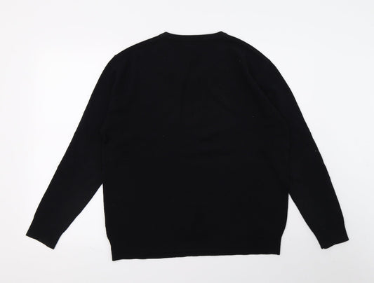 Cedar Wood State Mens Black  Knit Pullover Jumper Size M
