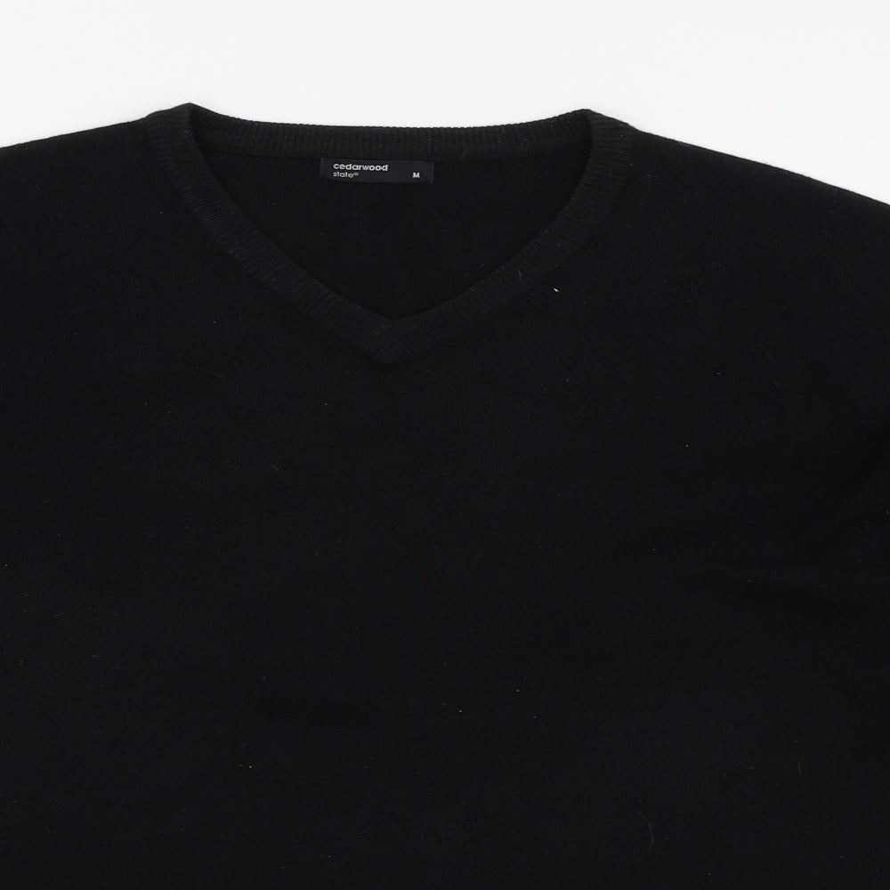 Cedar Wood State Mens Black  Knit Pullover Jumper Size M