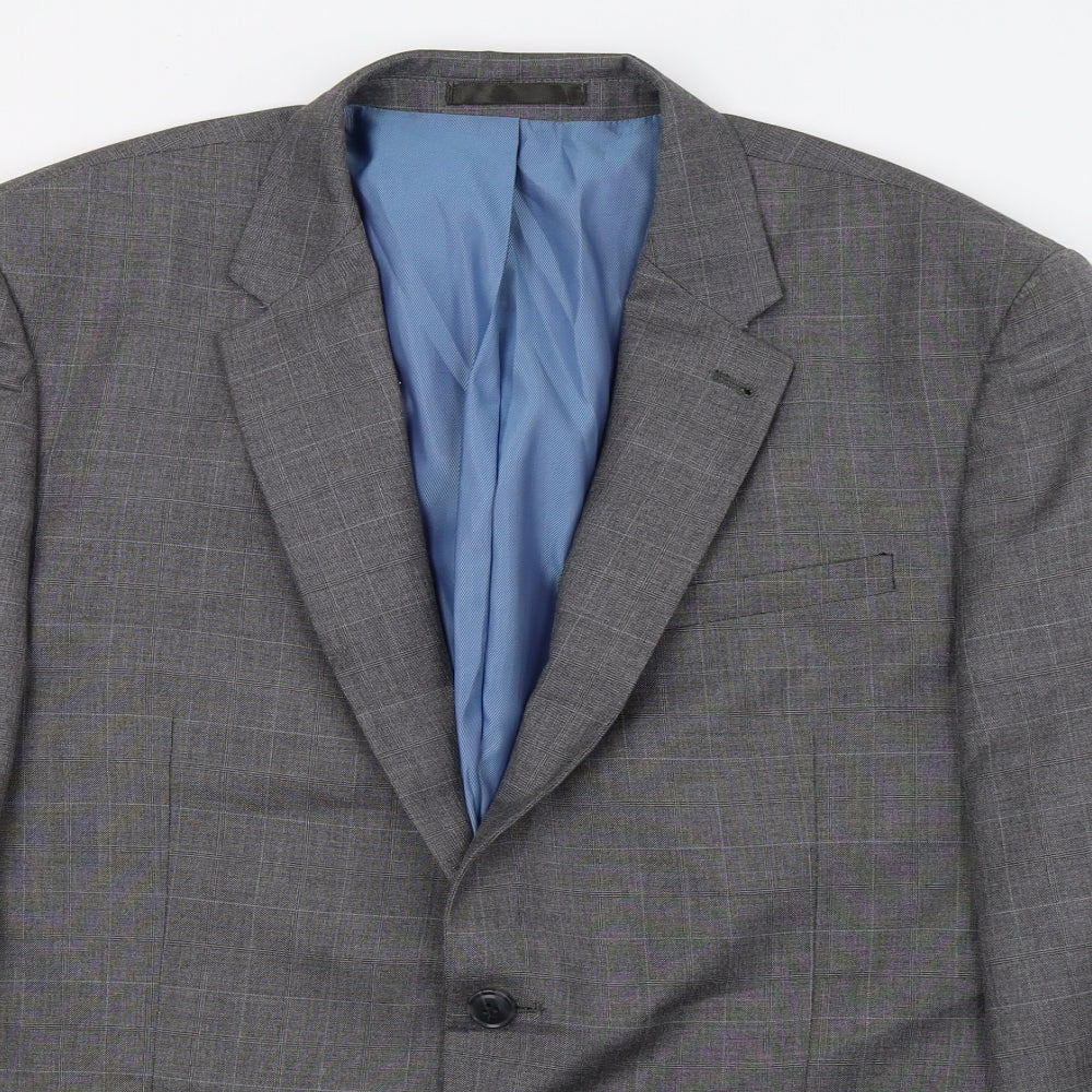 Mens UK Size L Cedar Wood State Regular Grey Suit Jacket