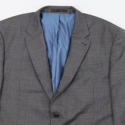 Mens UK Size L Cedar Wood State Regular Grey Suit Jacket