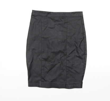 Topshop Womens Black   A-Line Skirt Size 10