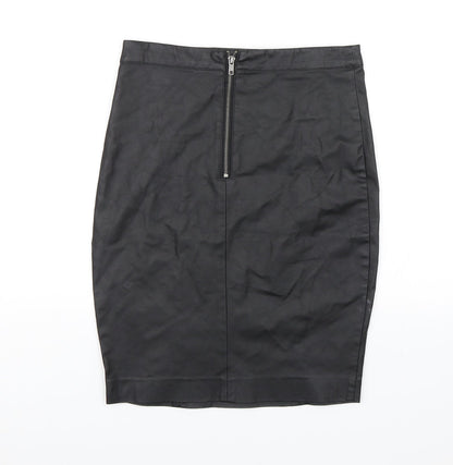 Topshop Womens Black   A-Line Skirt Size 10