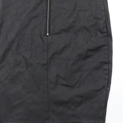 Topshop Womens Black   A-Line Skirt Size 10