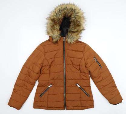 Womens UK Size 14 Papaya Brown Jacket