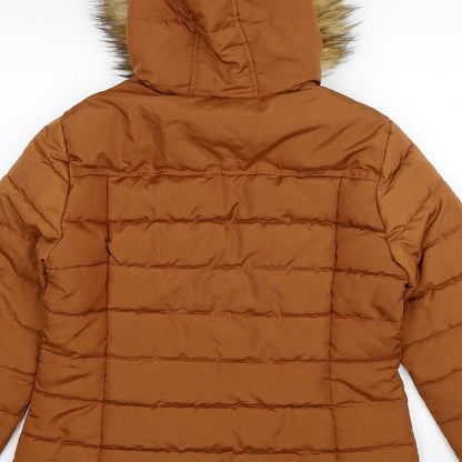 Womens UK Size 14 Papaya Brown Jacket