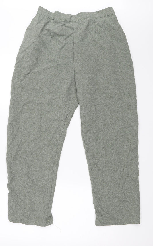 Womens UK Size 18 Preworn Regular Fit  Green Trousers