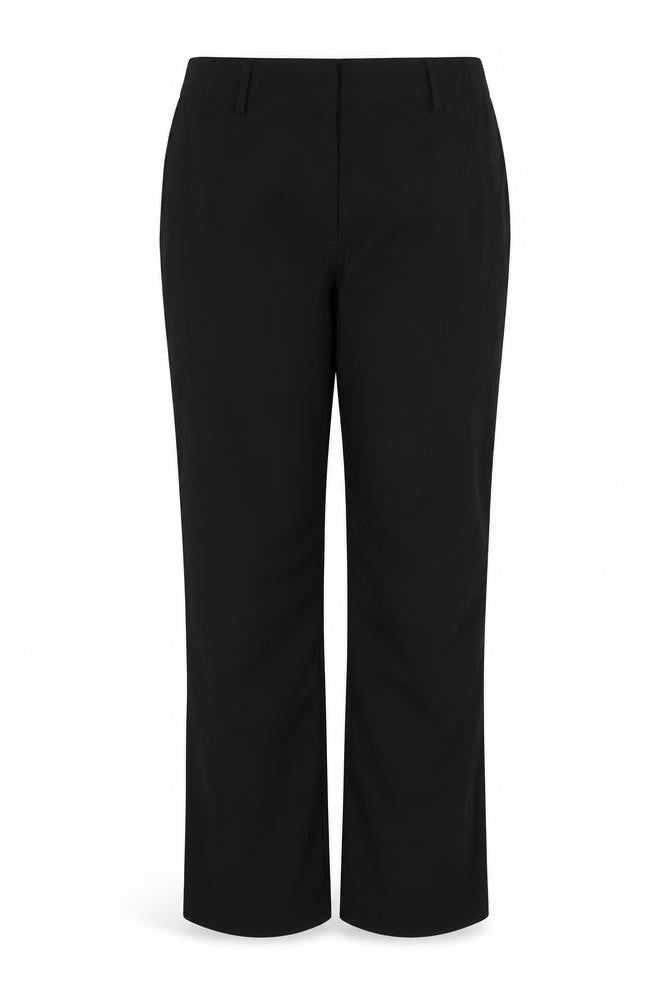 Front view of Papaya women’s black dress pants trousers, size UK 14, 26-inch leg