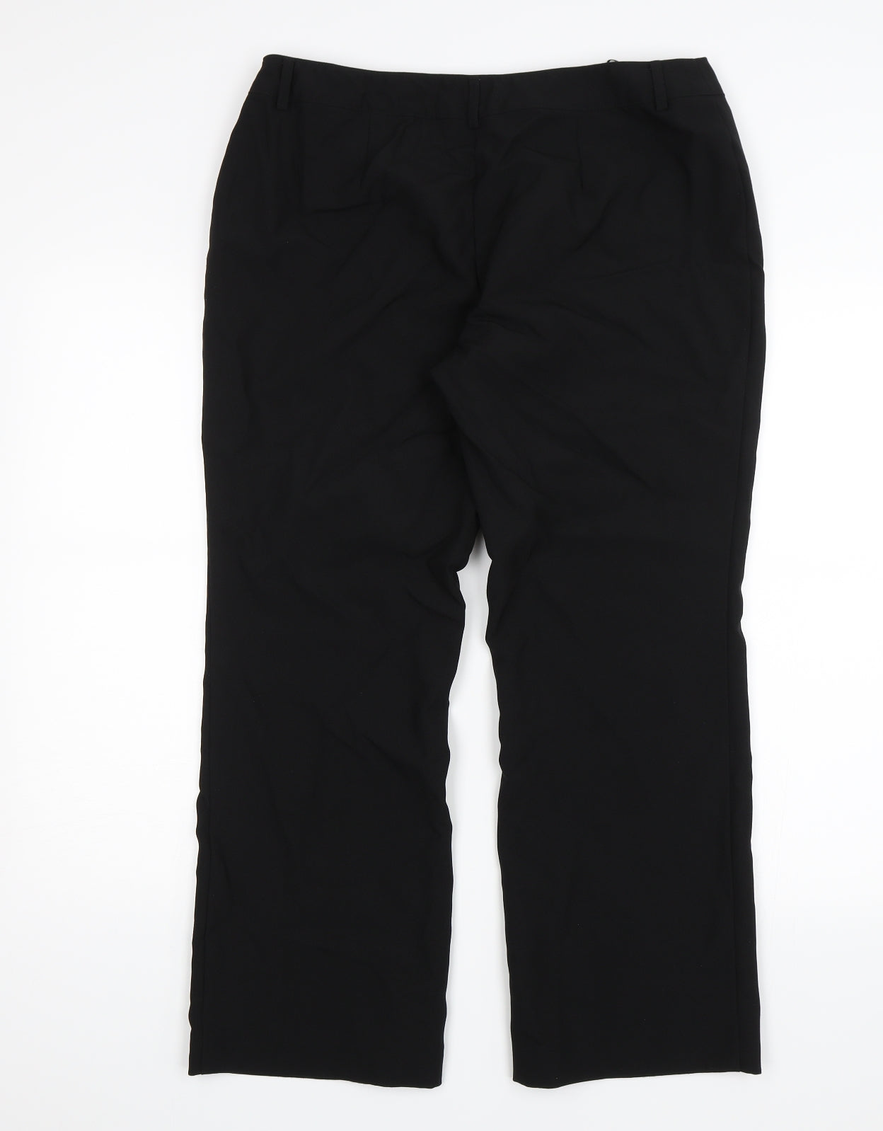 Womens UK Size 14 Papaya Regular Fit Dress Pants Black Trousers