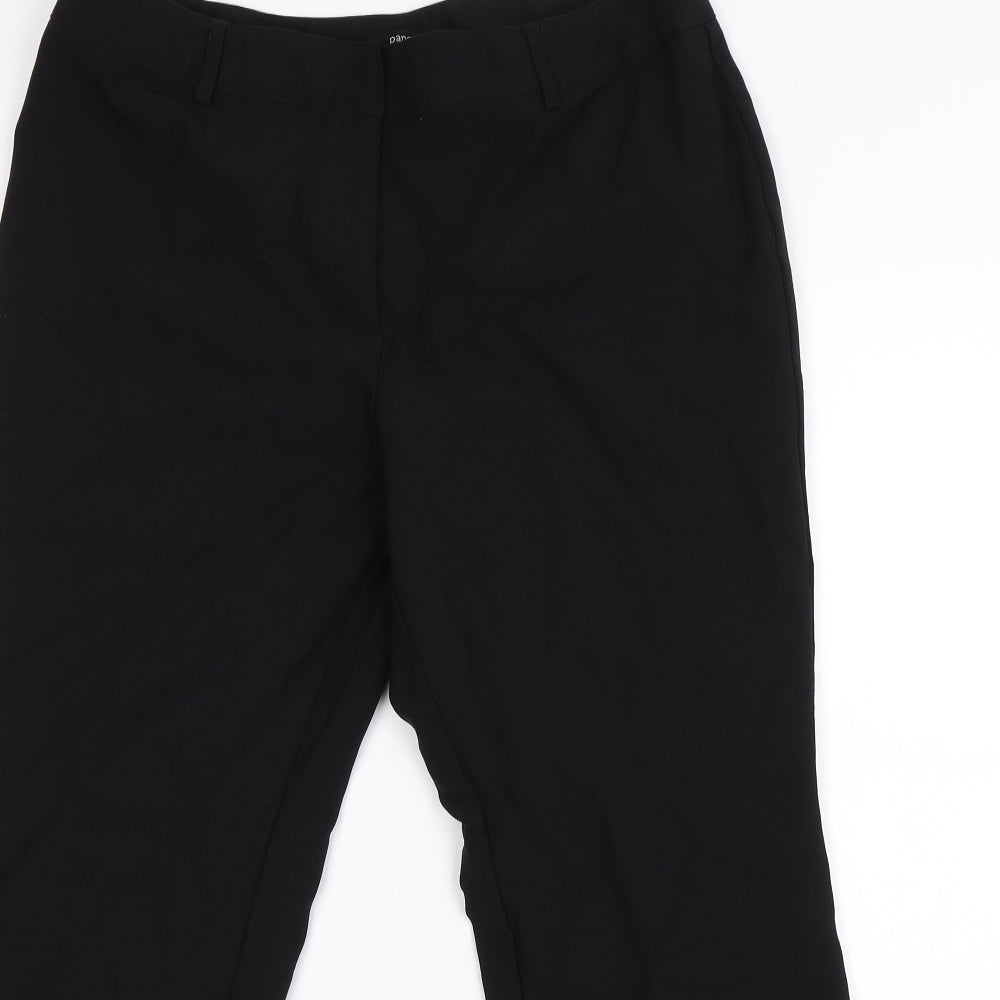 Womens UK Size 14 Papaya Regular Fit Dress Pants Black Trousers