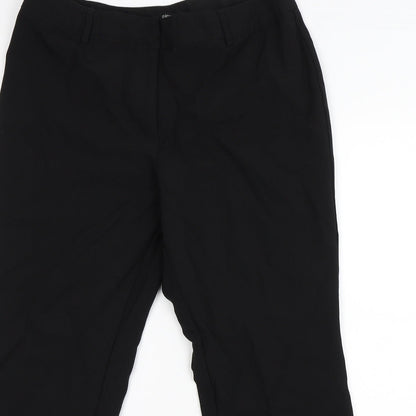 Womens UK Size 14 Papaya Regular Fit Dress Pants Black Trousers