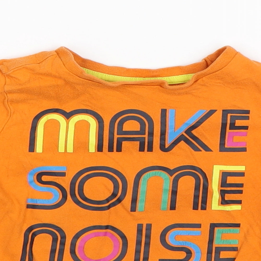 F&F Boys Orange   Basic T-Shirt Size 2-3 Years  - Make some noise