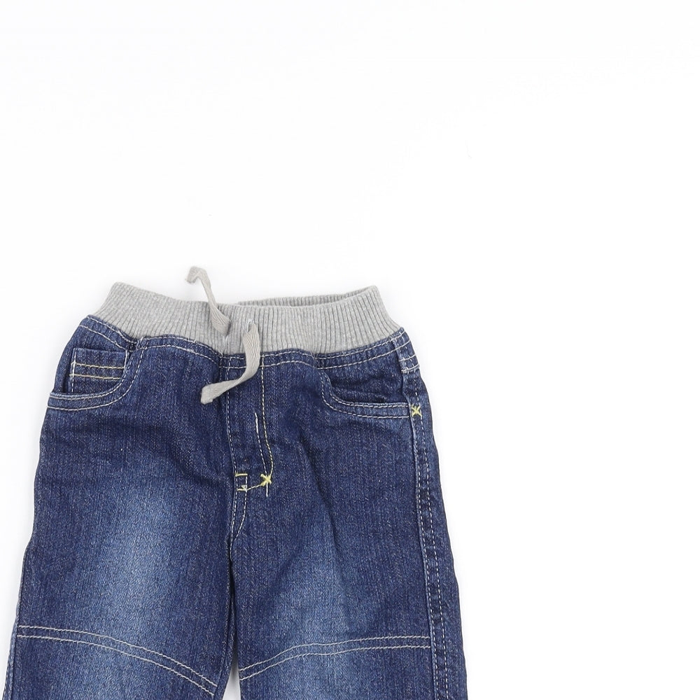 George Baby Blue  Denim Rain Trousers Jeans Size 3-6 Months