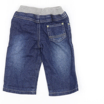 George Baby Blue  Denim Rain Trousers Jeans Size 3-6 Months