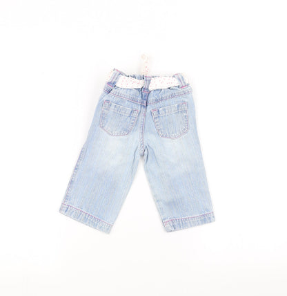 Earlydays Baby Blue   Rain Trousers Jeans Size 6-9 Months  - Belted