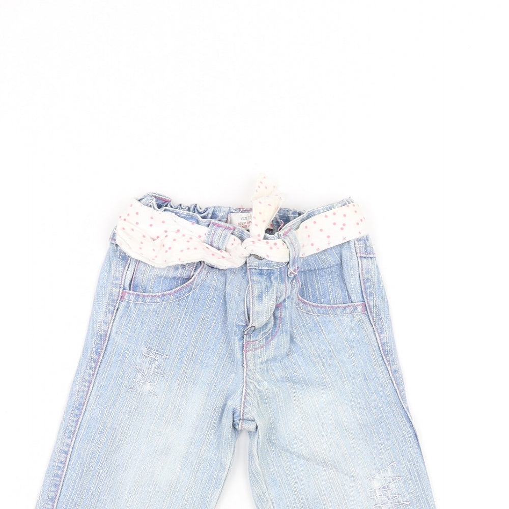Earlydays Baby Blue   Rain Trousers Jeans Size 6-9 Months  - Belted