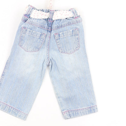 Earlydays Baby Blue   Rain Trousers Jeans Size 6-9 Months  - Belted