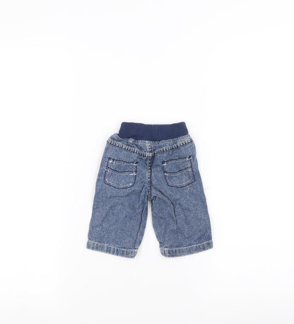 George Baby Blue  Denim Rain Trousers Jeans Size 0-3 Months