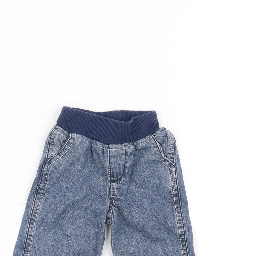 George Baby Blue  Denim Rain Trousers Jeans Size 0-3 Months