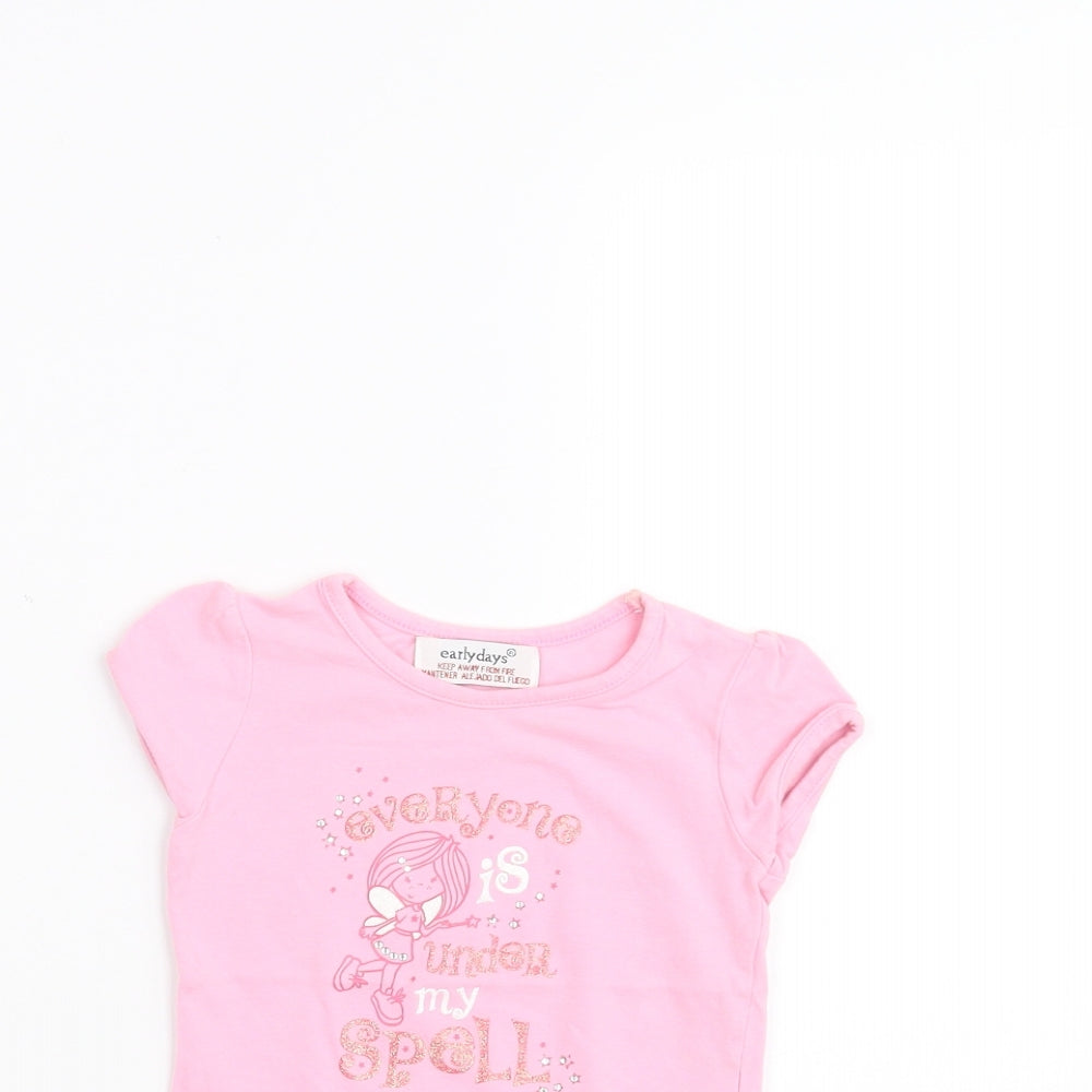 Earlydays Baby Pink   Basic T-Shirt Size 6-9 Months