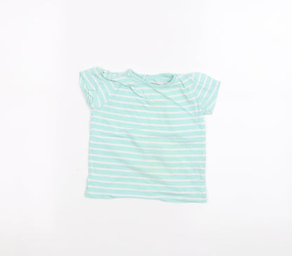 Young Dimension Baby Blue Striped  Basic T-Shirt Size 12-18 Months