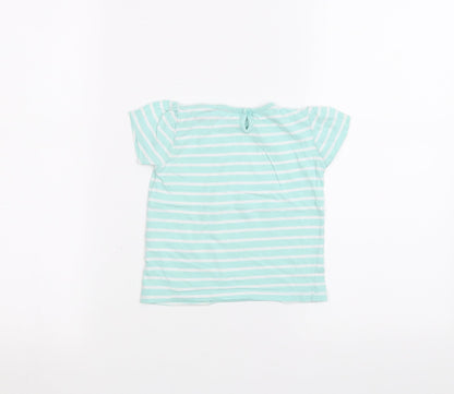 Young Dimension Baby Blue Striped  Basic T-Shirt Size 12-18 Months