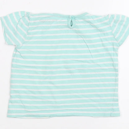 Young Dimension Baby Blue Striped  Basic T-Shirt Size 12-18 Months