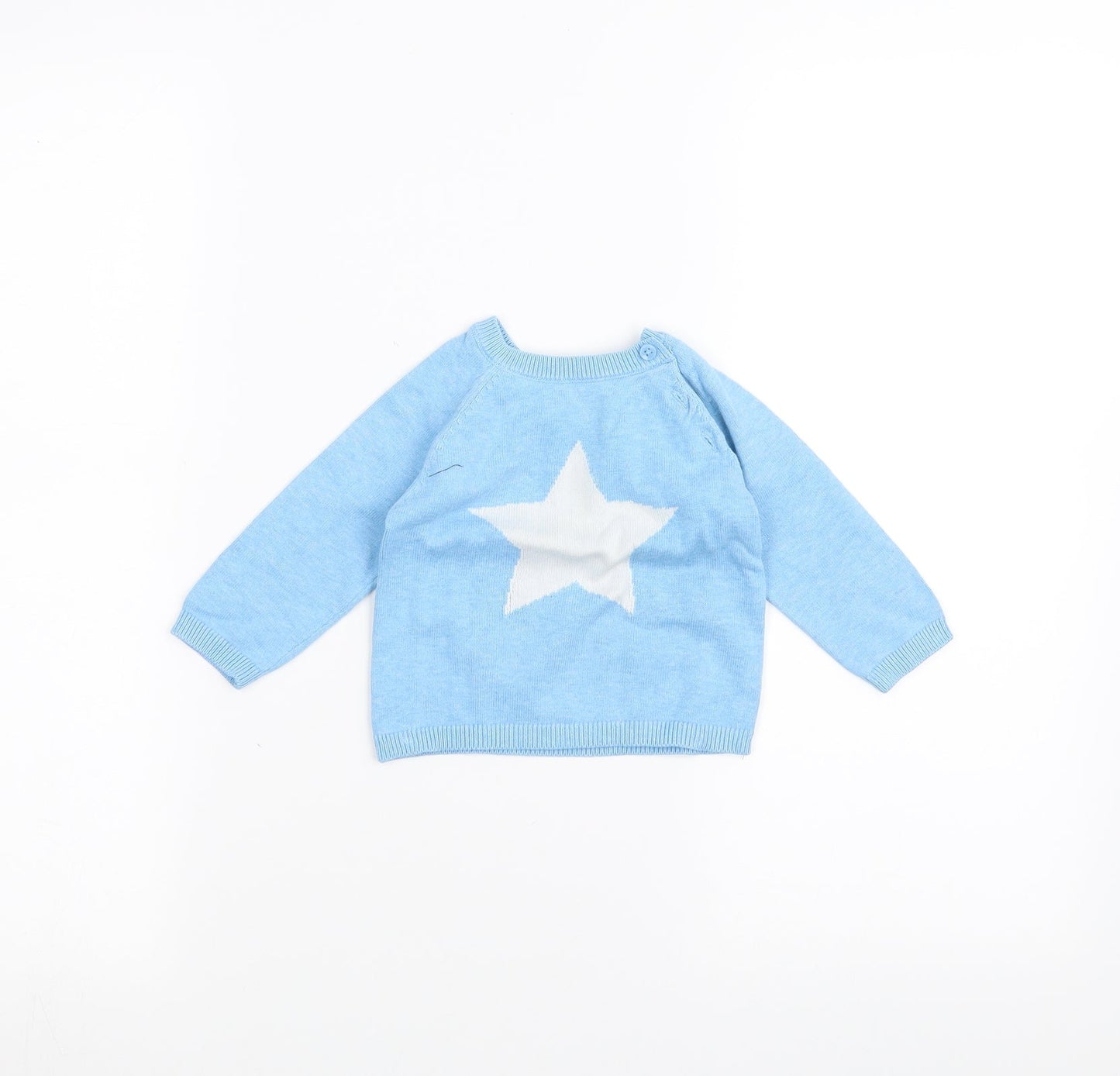 Marks and Spencer Baby Blue   Pullover Jumper Size 3-6 Months