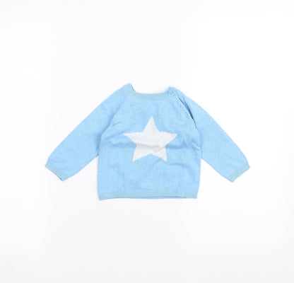 Marks and Spencer Baby Blue   Pullover Jumper Size 3-6 Months