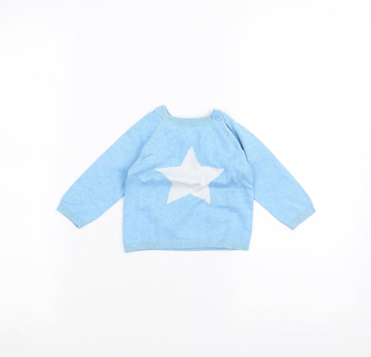 Marks and Spencer Baby Blue   Pullover Jumper Size 3-6 Months