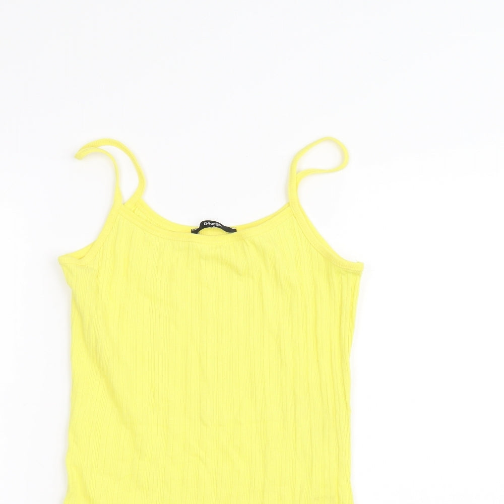 George Womens Yellow   Basic T-Shirt Size 12