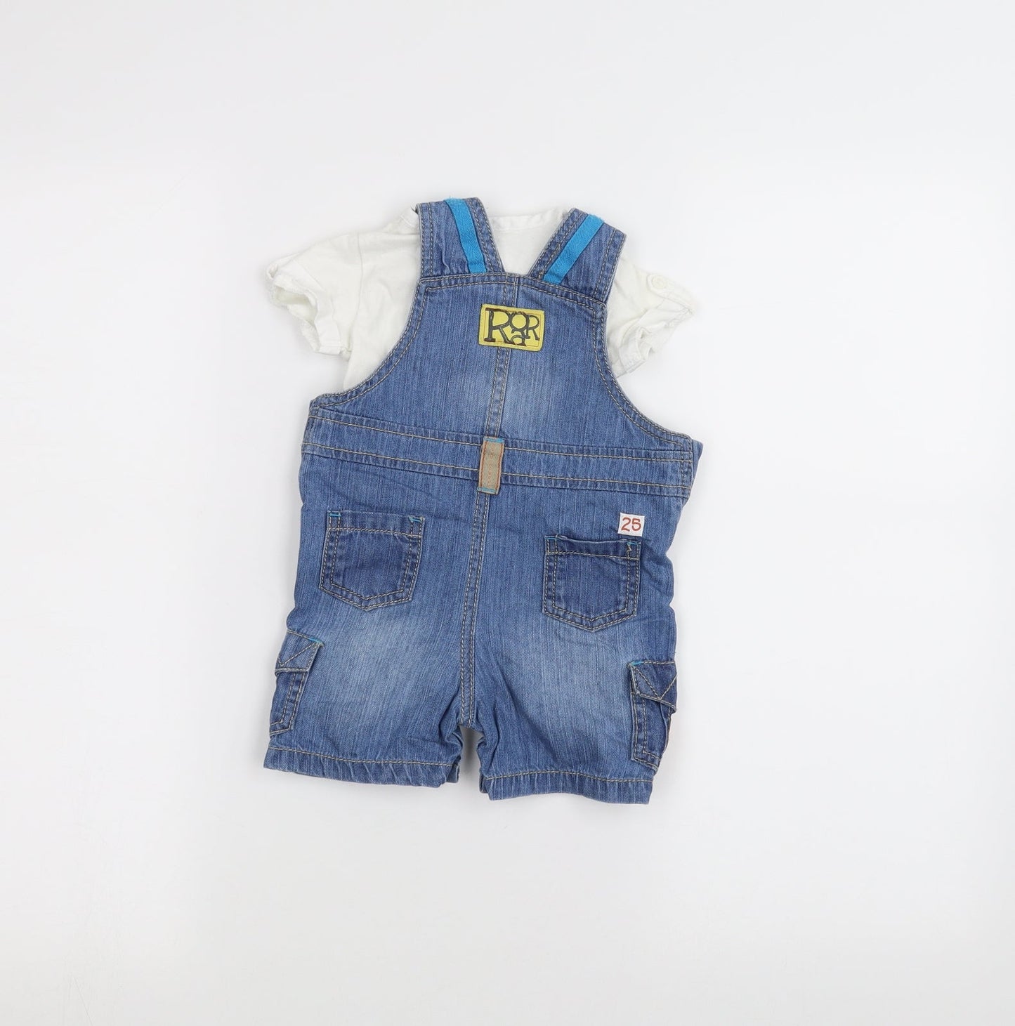 Mini Club Baby Blue  Denim Dungaree One-Piece Size 3-6 Months