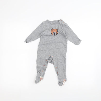 Marks and Spencer Baby Grey   Babygrow One-Piece Size 6-9 Months