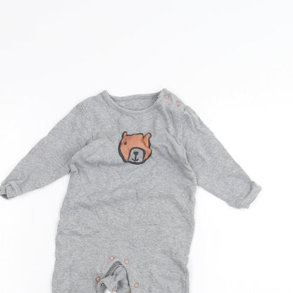 Marks and Spencer Baby Grey   Babygrow One-Piece Size 6-9 Months