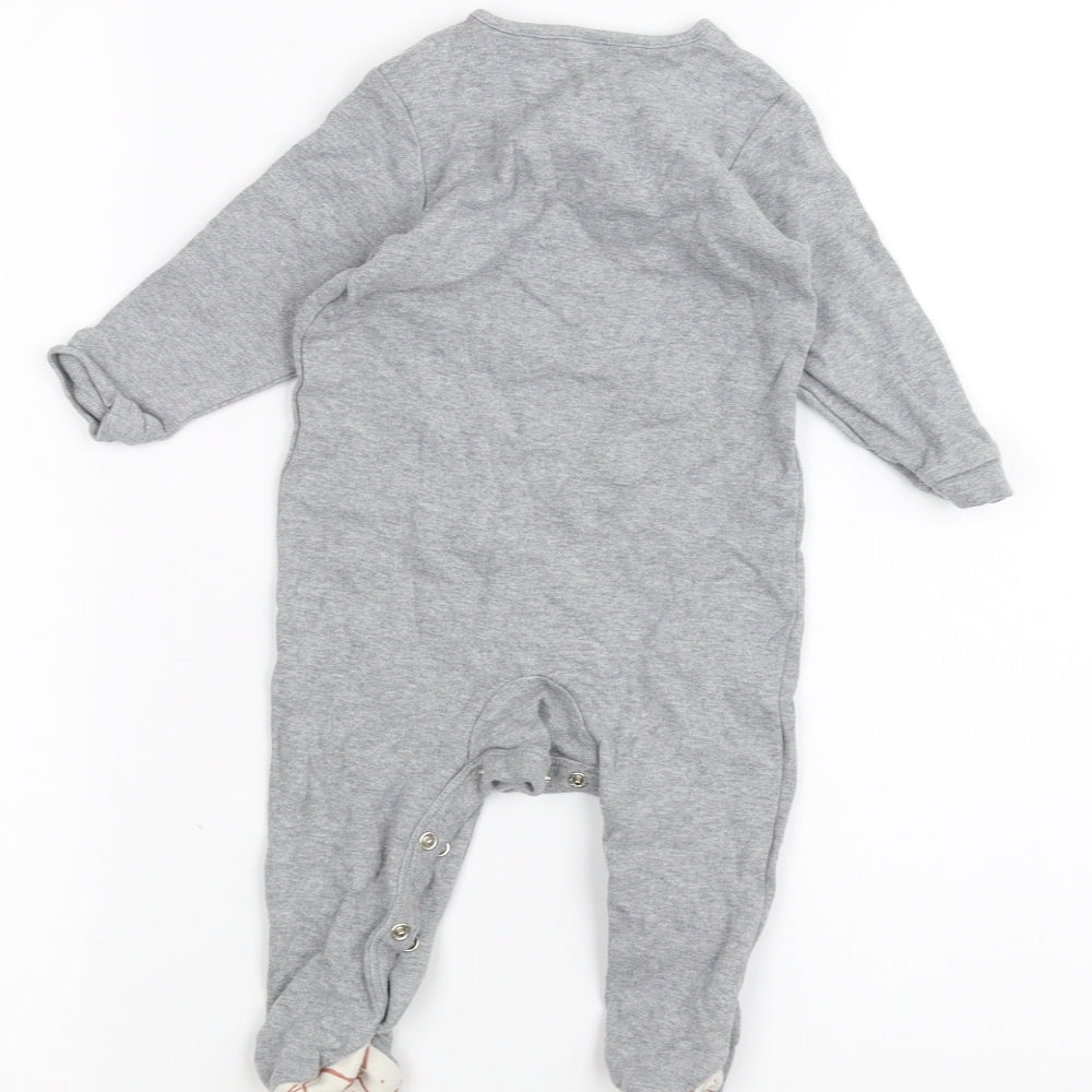 Marks and Spencer Baby Grey   Babygrow One-Piece Size 6-9 Months