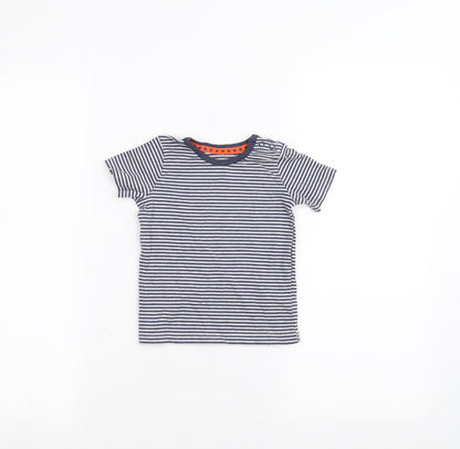 George Baby Grey Striped  Basic T-Shirt Size 6-9 Months