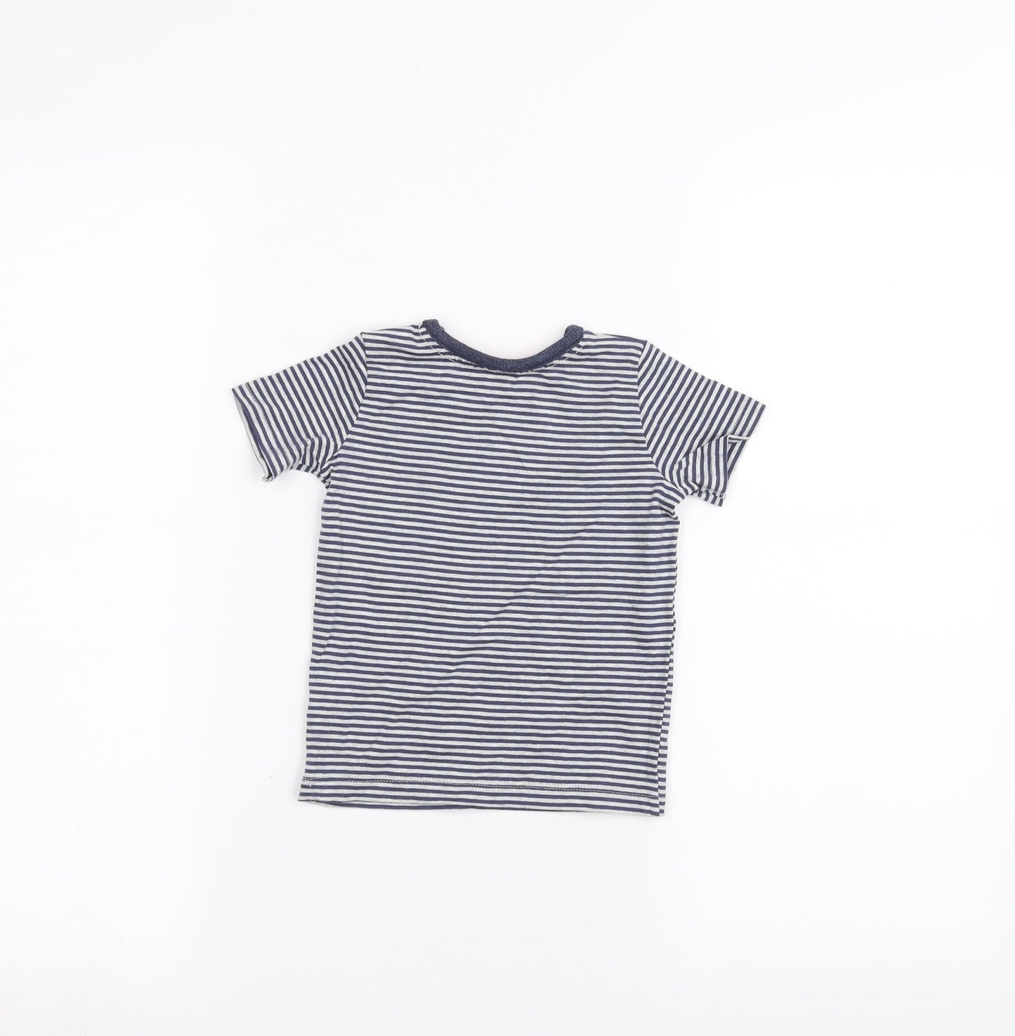 George Baby Grey Striped  Basic T-Shirt Size 6-9 Months