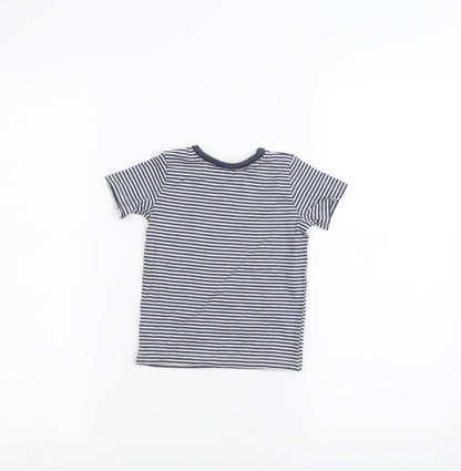 George Baby Grey Striped  Basic T-Shirt Size 6-9 Months