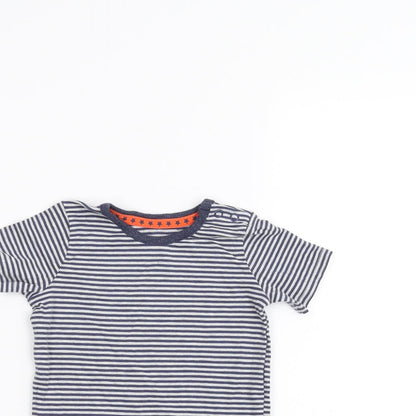 George Baby Grey Striped  Basic T-Shirt Size 6-9 Months