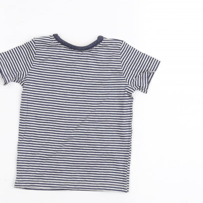 George Baby Grey Striped  Basic T-Shirt Size 6-9 Months