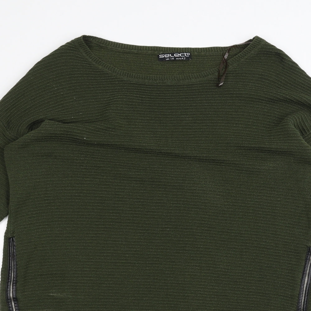 Select Womens Green   Pullover Jumper Size 14
