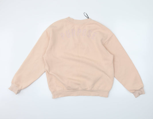 H&M Womens Pink   Pullover Sweatshirt Size M