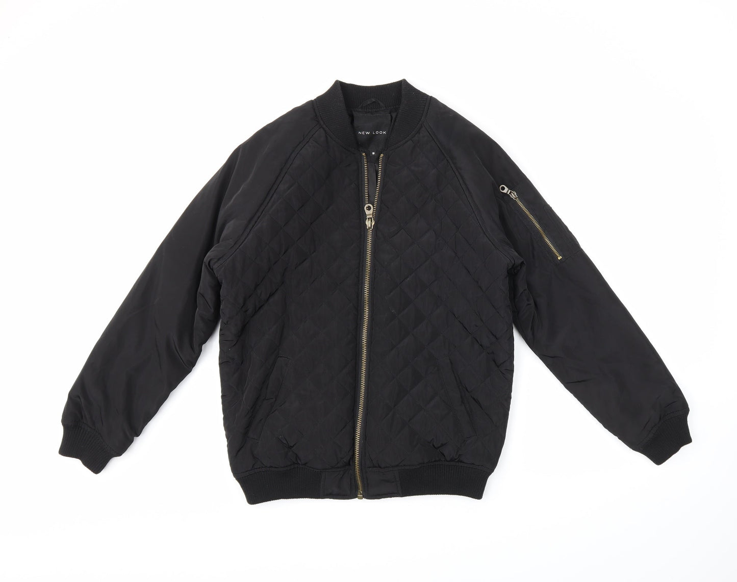 newlook Womens Black   Varsity Jacket Coat Size 10