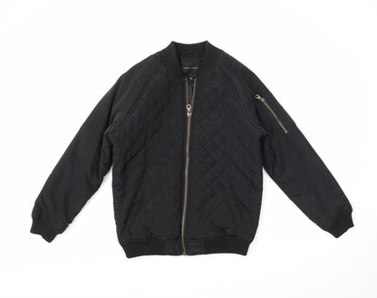 newlook Womens Black   Varsity Jacket Coat Size 10