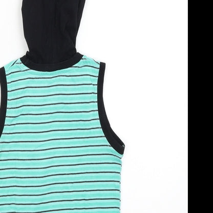Taeko Girls Green Striped  Pullover Hoodie Size 2-3 Years