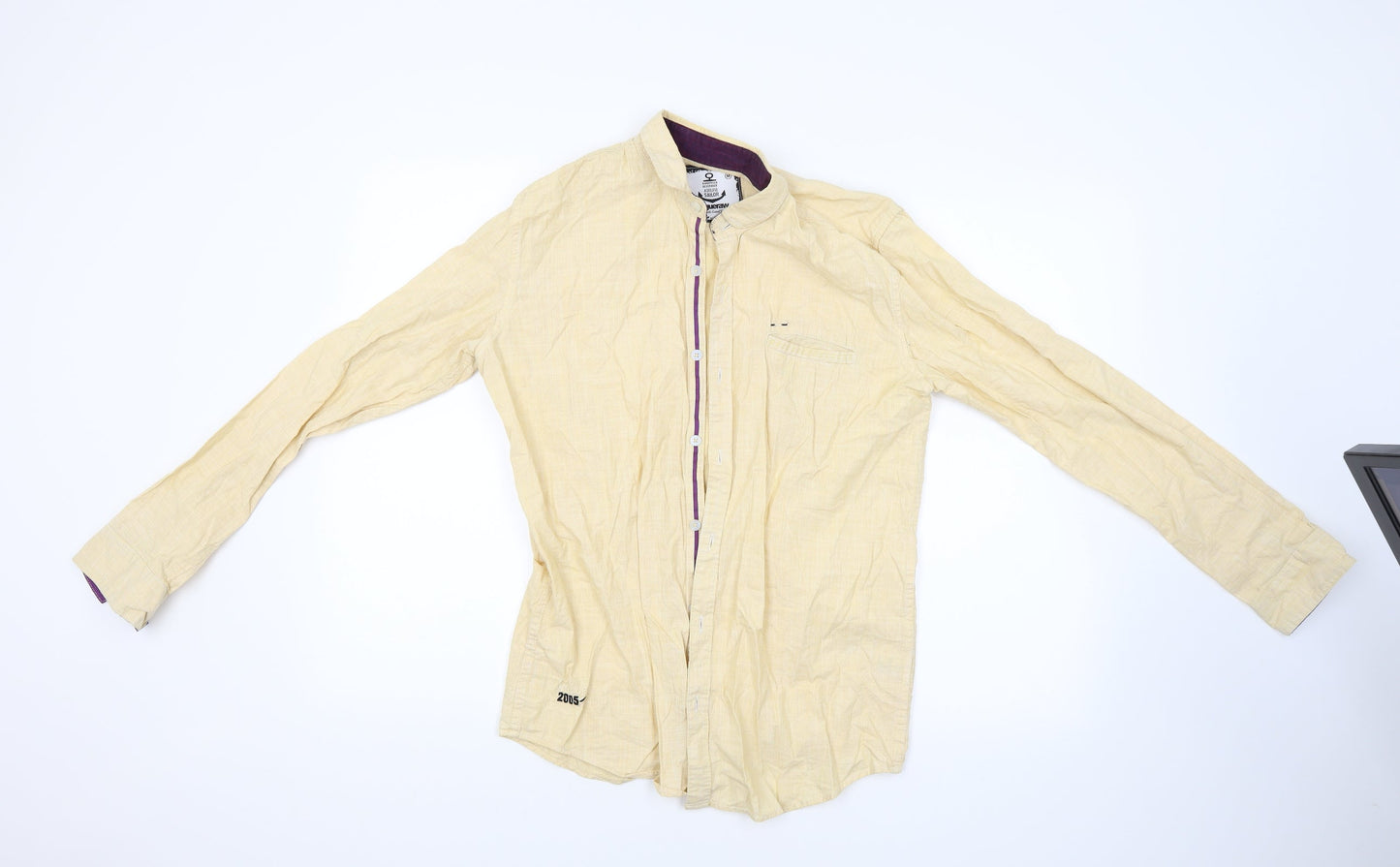 vogueraw Mens Yellow    Button-Up Size M