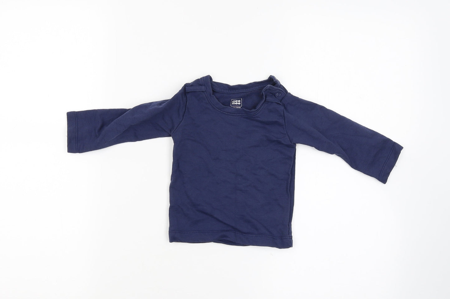 mee mee Boys Blue   Basic T-Shirt Size 9-12 Months