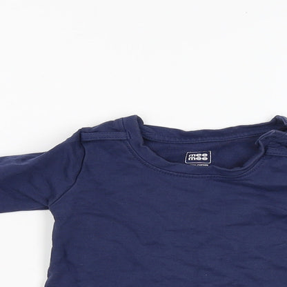 mee mee Boys Blue   Basic T-Shirt Size 9-12 Months
