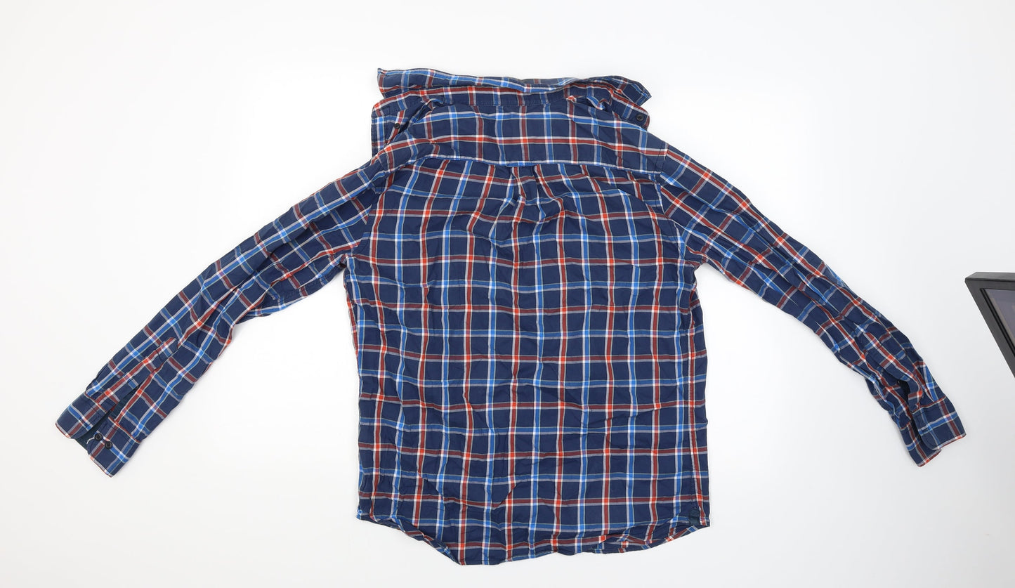 US Polo Assn. Mens Blue Check   Button-Up Size M