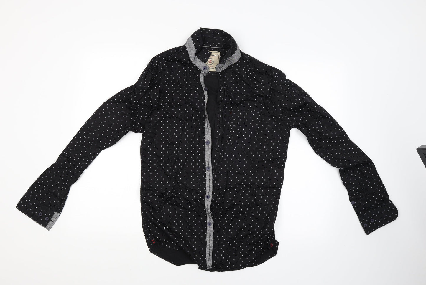 best legend Womens Black   Basic Button-Up Size 12