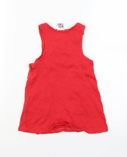 world of eric carle Girls Red   Tank Dress  Size 9-12 Months